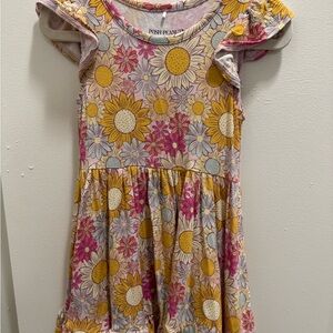 Posh Peanut Floral and sunflower bamboo dress 2T